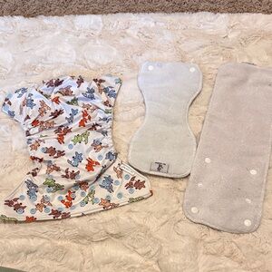 Rumparooz Pocket Diaper Cover with 2 microfiber soaker inserts